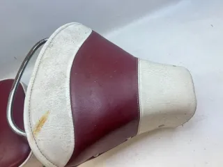 VESPA PX SITZ Sattel Schwingsattel Rot Weiß (38v) - Bild 2