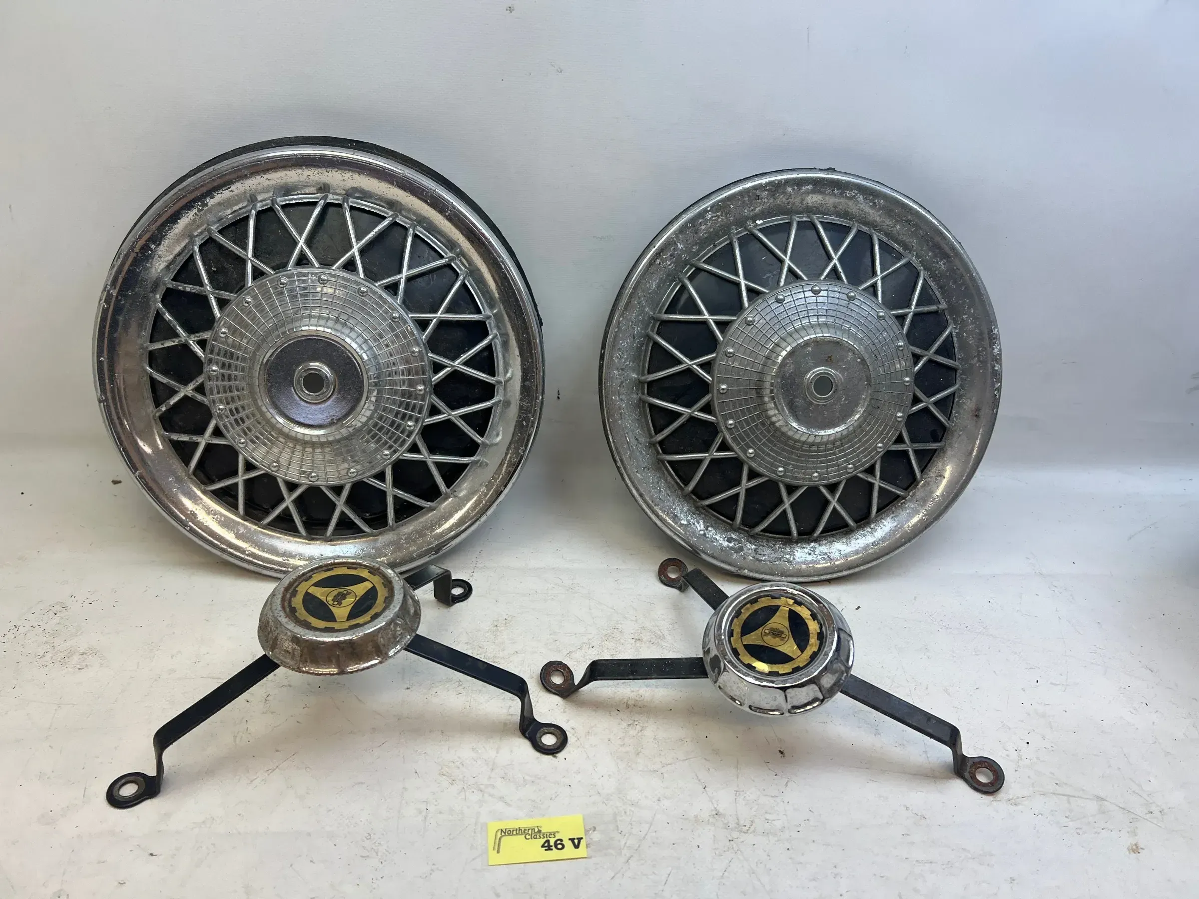 VESPA 10" RADKAPPE Vigano Chrom, Rally, Sprint, PX, PK SET  (46v) - Bild 1