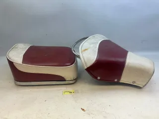 VESPA PX SITZ Sattel Schwingsattel Rot Weiß (38v) - Bild 1
